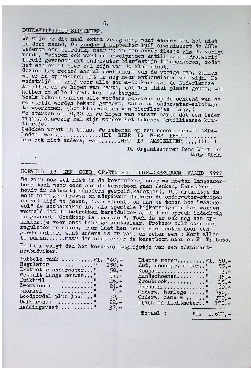 ASDA - Antillian Scuba Diving Association - 1968, nrs januari-december - New Page