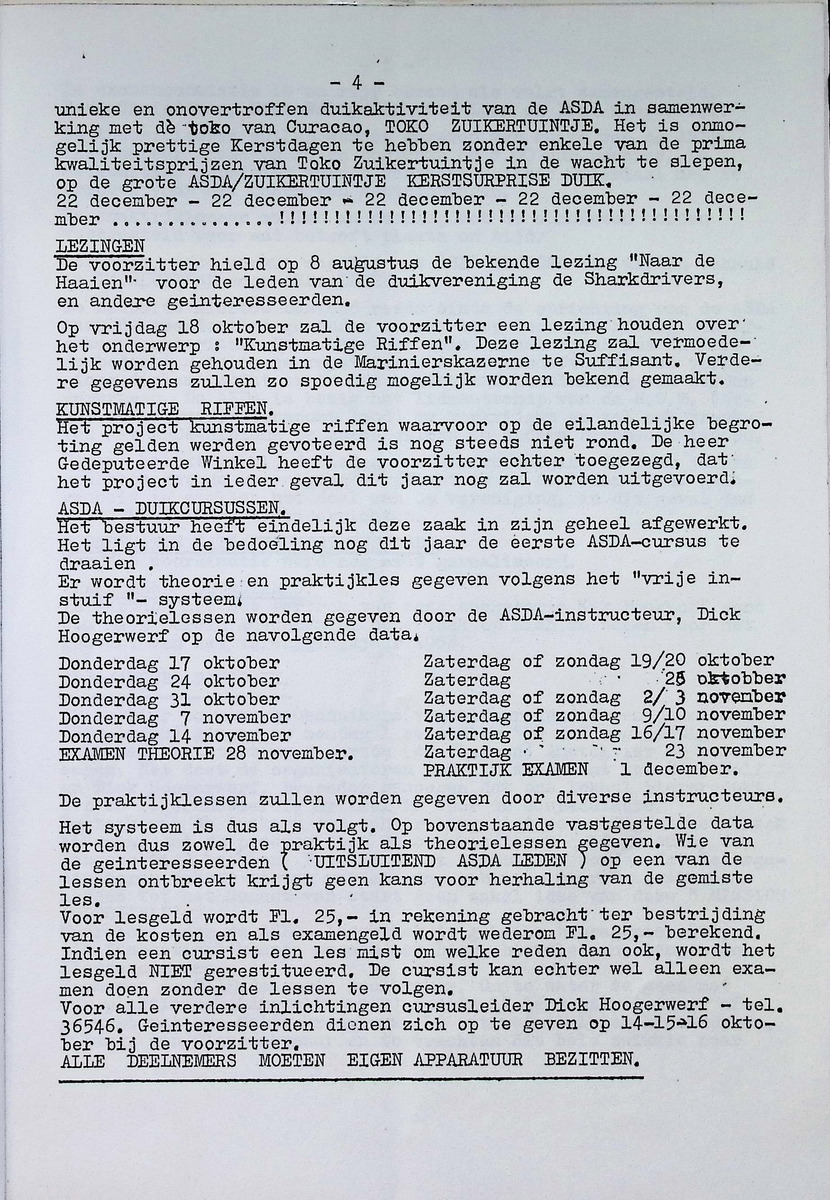 ASDA - Antillian Scuba Diving Association - 1968, nrs januari-december - New Page