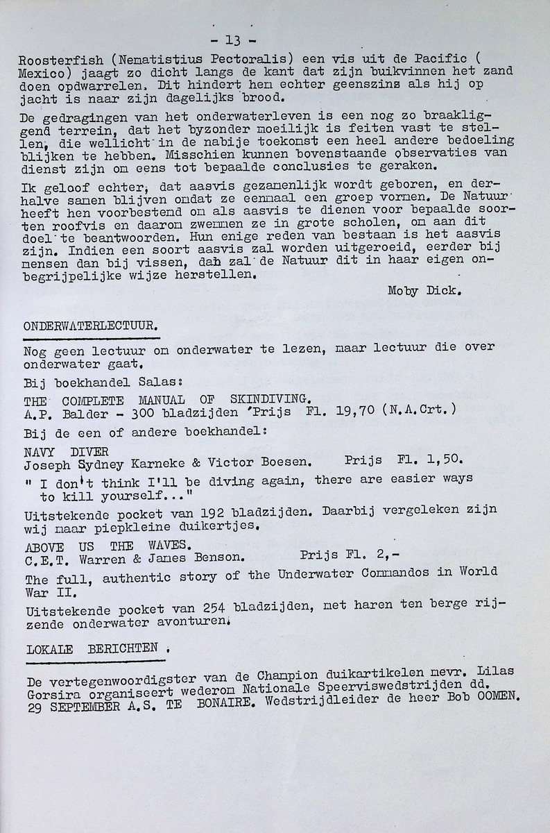 ASDA - Antillian Scuba Diving Association - 1968, nrs januari-december - New Page