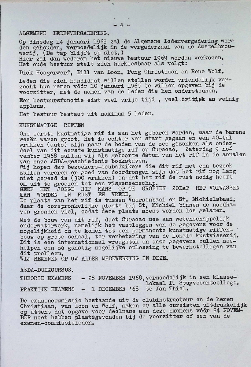 ASDA - Antillian Scuba Diving Association - 1968, nrs januari-december - New Page