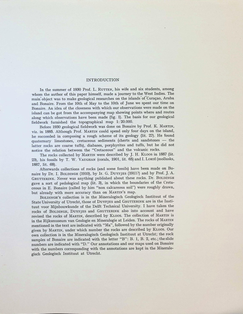 Geology and Paleontology of Bonaire (D.W.I.) - New Page